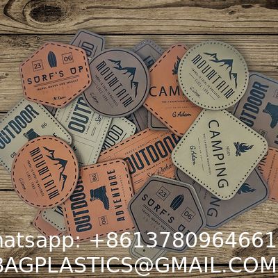 Best Supplier China Manufacturer Hot Sale Debossed Leather Logo Name Label Iron On Sew On Custom Leather Patch For Caps Hats Jeans