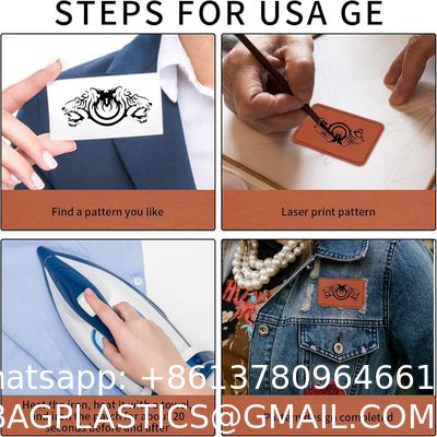 Leatherette Hat Patches With Adhesive, Blank Rectangle Faux Leather Patches For Custom Hats Clothes Bags DIY Crafts Fabric Repair Sew Laser Supplies