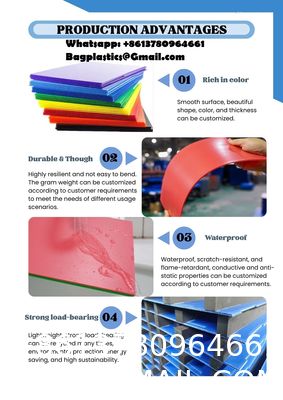 Corrugated Plastic Carton Box Twin Wall Pp Box Shipping Box Heavy-Duty Collapsible Storage Containers 3mm Thick PP Plastic Moving Boxes Space-Saving Design Cutting Processing