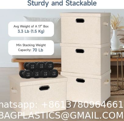 Closet Storage Fabric Storage Bins for Shelves Stackable Clothes Storage Bins With Lids,Closet Organizers Fabric Printing Box For Home Office,Blanket Clothes Organizers, Under Bed Storage Containers