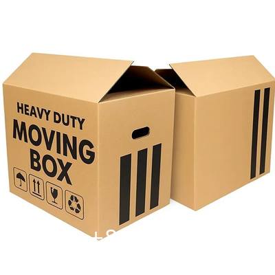 recyclable, sustainable, Custom Heavy Duty Cardboard Moving Boxes Safe Transport With Handles Sturdy Paper Packing Supplies For House/Office
