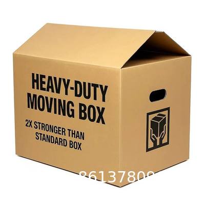 recyclable, sustainable, Custom Heavy Duty Cardboard Moving Boxes Safe Transport With Handles Sturdy Paper Packing Supplies For House/Office