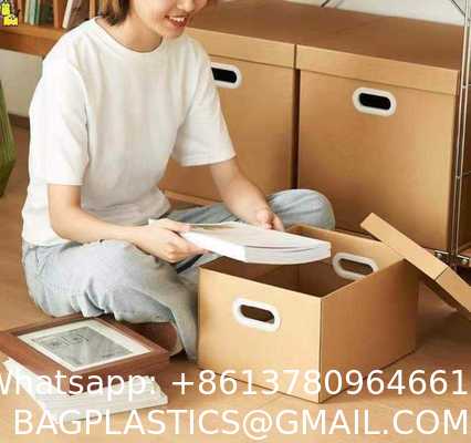 Moving Boxes With Reinforced Handle And Lids, Kitchen Moving Boxes with Reinforced Handle Lid Packing Supplies for Dishes and Glassware STOR/File Medium-Duty File Storage Boxes, FastFold