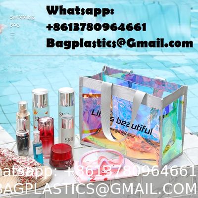 Holographic Makeup Bag Holographic Iridescent Cosmetic Bags With Zipper Travel Iridescent Makeup Bags Portable Holographic Bag Iridescent Holographic Bag For Makeup Tools Organizer