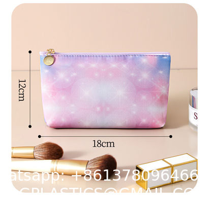 Storage Bag Toiletry Pocket Zippered Pouch Waterproof Cosmetic Bags For Women Holographic Luminous Tote Folding Bags Bucket Long Shoulder Handbags