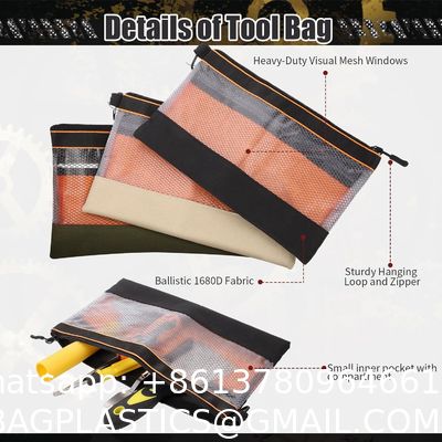 Clear Tool Pouch Tool Pouch Bags Zipper Tool Pouch With Heavy Duty Mesh Window sports equipment bags,special purpose bags custom,backpack, cooler bags, travel bags,Duffle bags laptop bag