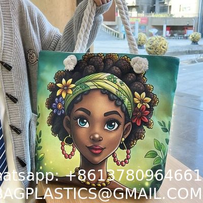 Versatile And Practical Multifunctional Zipper Handbag, Foldable Beach Bag, Creative New Cartoon Print Shoulder Bag