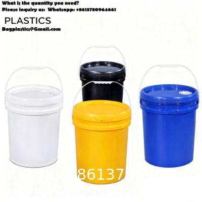 Gallon Bucket With Lid And Handle, Large Plastic Storage Paint Pail Brine, Fermenting For Beer, Wine Or Any Other Fermented Beverage Liter Round Plastic Bucket Thickened and Covered for Paint Engine