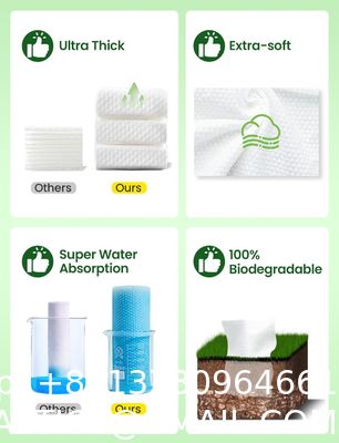 Disposable Face Towels, Biodegradable Facial Cleansing Towels, Ultra Soft & Thick Cloth For Sensitive Skin, Makeup Remover Dry Wipes, Lint-Free Towelettes For Cleansing