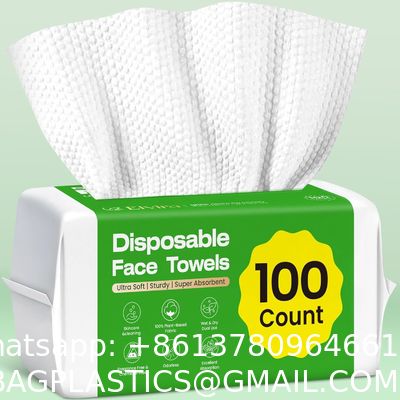 Disposable Face Towels, Biodegradable Facial Cleansing Towels, Ultra Soft & Thick Cloth For Sensitive Skin, Makeup Remover Dry Wipes, Lint-Free Towelettes For Cleansing