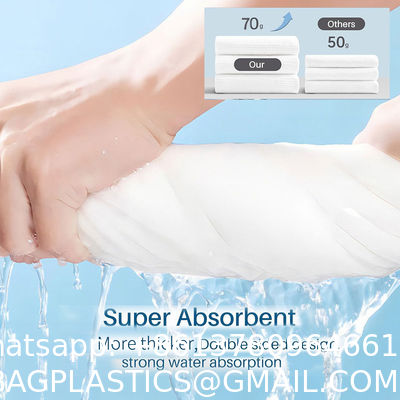 Free Sample High Quality One Time Use Disposable Bath Towels 55''X27.5'' Large Portable Thicken Individually Wrapped Bath Towels