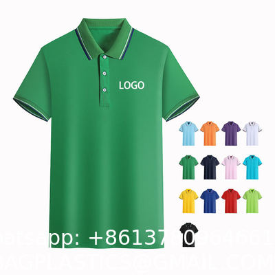 Unisex Solid Pattern Yarn Dyed High Quality Cotton Knitted Fabric Men'S Oversized Plain T-Shirt Anti-Wrinkle Anti-Shrink School Uniform Sport Dry Fit Printed T Shirt Golf Polo Polyester Polo Shirt