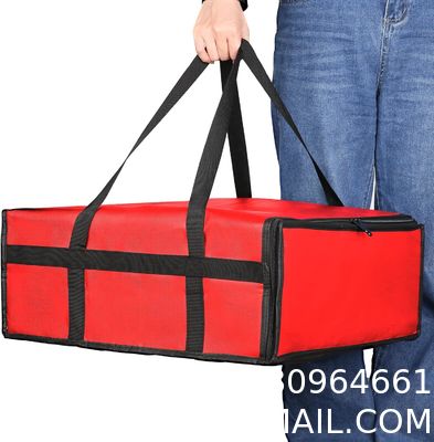 Reusable Hot Food Delivery Grocery Bag Insulated Food Thermal Pizza Shopping Bag Insulated Cooler Tote Bag Insulated Square Cooler with Logo Fresh Pizza Food Delivery Handle Wholesale Wine Cooler Bag