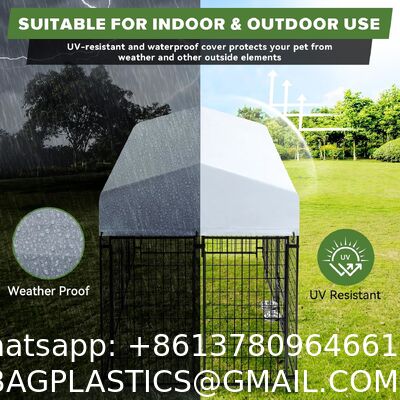 Outdoor Dog Enclosure Heavy Duty Dog Kennel House Mesh Dog Big Cage Pet Kennel Steel Fence with Secure Lock High Quality Dog Cage Dog Cages Metal Kennels