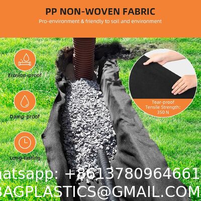 Geotextile Landscape, 4ft X 50ft & 6oz Geotextile Fabric, PP Drainage 350N Tensile Strength & 440N Load Capacity, For Driveway & Road Stabilizationr, Erosion Control, French Drains