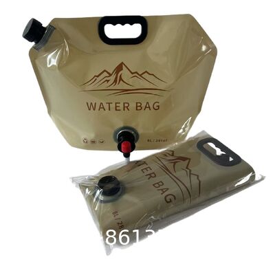 water bag water container water pouch water jug water pack Outdoor Water Bag with Faucet, Random Color 8 L(281 oz) Thick PE Folding Camping Water Bag for Outdoors