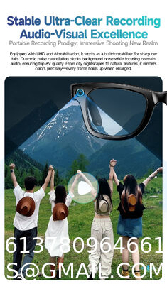 AI Smart Glasses With 8MP Camera, Real-Time Translation, 4K Video & Dual Microphone Noise Cancellation, Voice Assistant, For Travel, Vlogging, Meetings