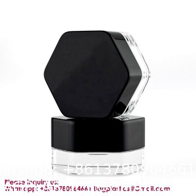 Custom Printing 3ml 5ml 7ml 9ml Triangle Clear Concentrate Oil Jar Small Concentrate Childproof Glass Jar With Lid Packaging Child Resistant Concentrate Glass Jar Mini Cream Bottles Cosmetic