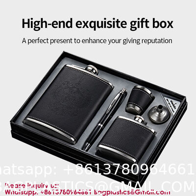 Leak Proof Engraved Flask Whisky Flask Stainless Steel Pocket Hip Flask For Liquor Stainless Steel Wine Jug Set 7 oz Portable Outdoor Small Wine Bottle Wholesale Gift Box