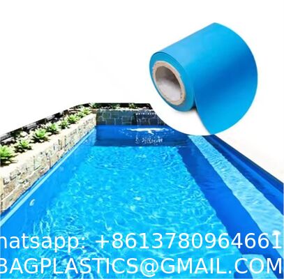 Factory UV Resistant Blue PVC Swimming Pool Plastic Vinyl Liners For Above And Below Ground Pools Reinforced PVC 1.5mm High Polymer Waterproof Membrane Pool Liner Colorful 1.5mm Small Pool Swim Fest
