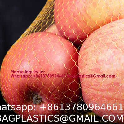 Vegetable net bag fruit vegetable storage bag Best Selling Vegetable And Fruit Packaging Mesh Bags Fruit Nut Packaging Plastic Netting Ginger Plastic Mesh Bags