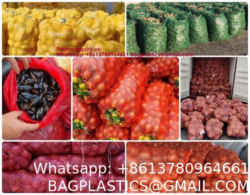 Potatoes Woven Leno Mesh Net Bag 50 Kg For Packing Onions And Oranges Leno Plastic Mesh Bag for Vegetables and Fruit Package From China Supplier Mesh Bag Sacks for Garlic Cabbage Onion