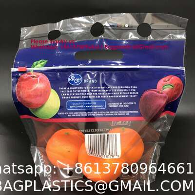 Market Keep Fresh Plastic Packing Bag For Fruits Pluots Apple Grape Banana Fresh Fruit Package Bag Vegetable Packaging Reusable Zipper Fruit Packaging Bag Transparent Clear Vegetables Stand up Bag