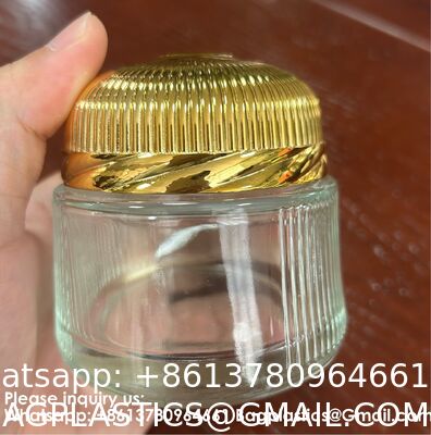 Travel Skincare Cream Jar 10g Refillable Glass Lotion Container With Metal Lid For Middle East Dubai, Small Cosmetic Sample Bottle For Travel Toiletries Organizer