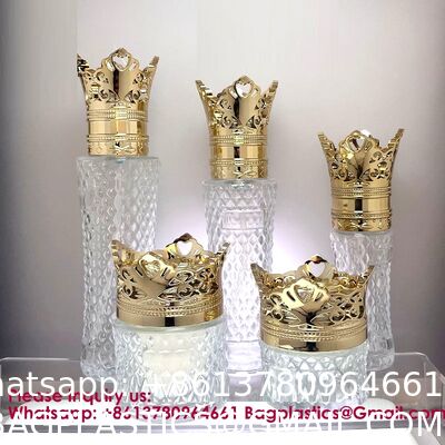 Vintage Refillable Perfume Bottles Glass Empty Spray Bottle Wedding Gifts Car Decor Set, Clear Art Carved Crystal Empty Mini Refillable Perfume Bottle